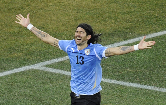 Sebastián Abreu integró la selección uruguaya que salió cuarta en Sudáfrica.