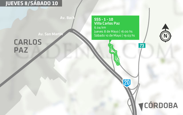 Mapa Rally 2014 - Acceso SS - Jueves/Sábado