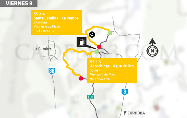 Mapa Rally 2014 - Viernes