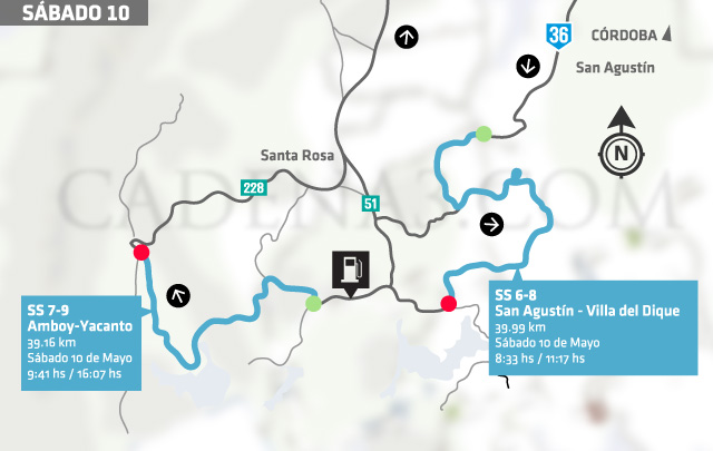 Mapa Rally 2014 - Sábado 10