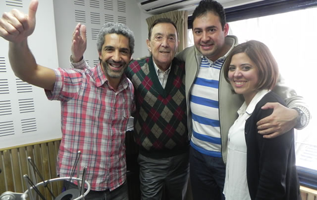 Carlitos Rolán en los estudios de Juntos.