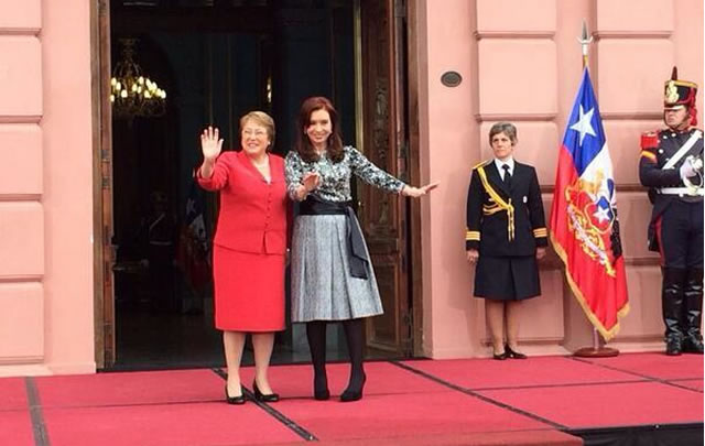 FOTO: Las jefas de estado de Argentina y Chile se reunieron en Casa de Gobierno.