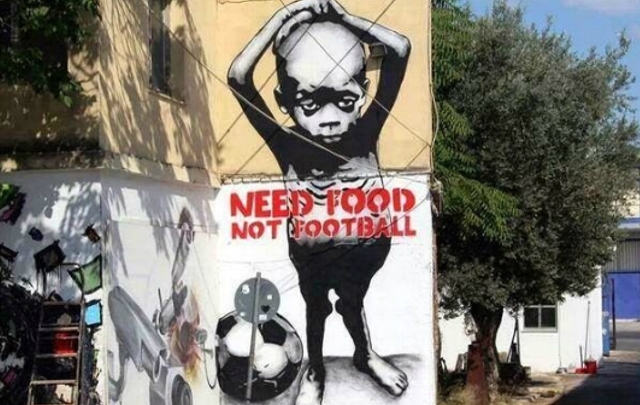 Los graffitis en las calles de ciudades brasileñas contra el Mundial.