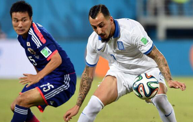 Japón y Grecia jugaron un pobre partido en Natal. 