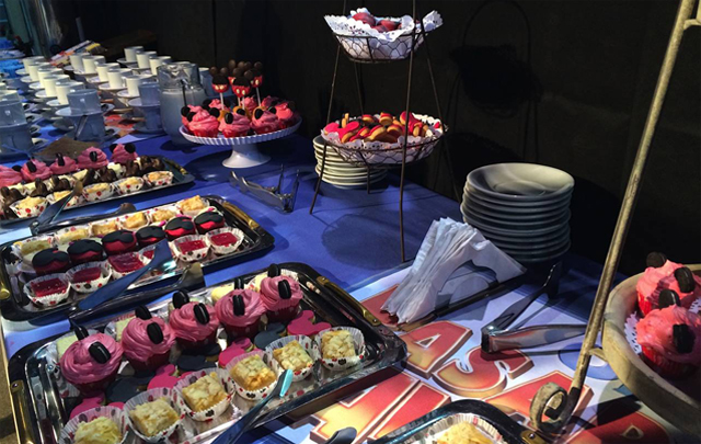 Parte de la recepción que se preparó para los periodistas.