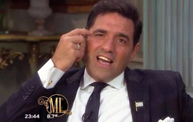 Mariano Iúdica luego del tratamiento dental.