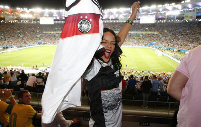 La cantante alentó a Alemania en la final (Foto: AKM- GSI dailymail.co.uk)