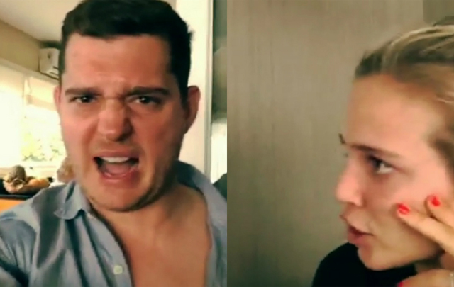 ''Tenés que hinchar por River'', le dijo Lopilato a Bublé.