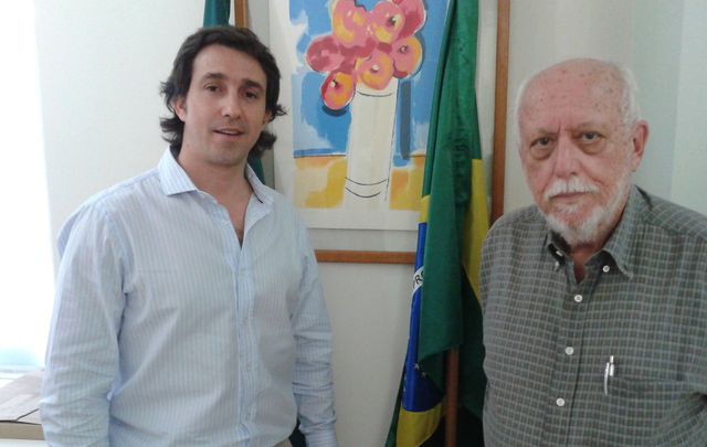 FOTO: Pablo Rossi y Luis Fernández Echegaray, los enviados especiales de Cadena 3 a Brasil.