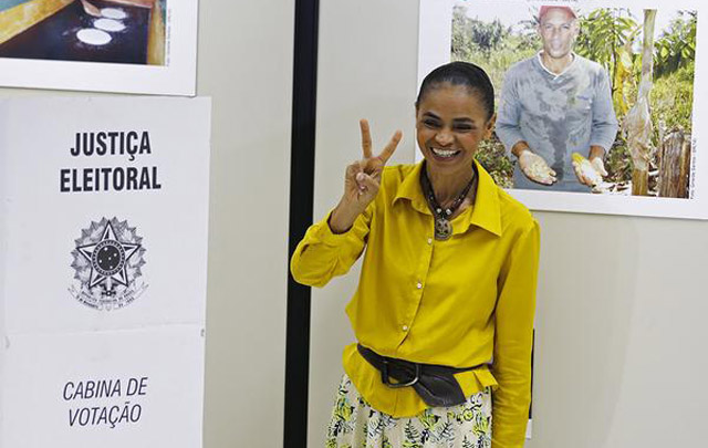 FOTO: Marina Silva emitió su voto.