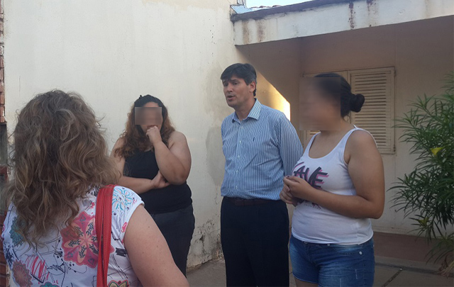 Daniel Passerini visitó a la familia de Irene. 