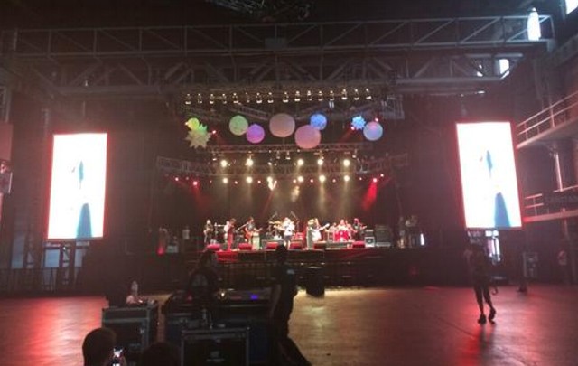 Don Osvaldo, durante la prueba de sonido en Plaza de la Música (Foto: @josedpalazzo) 