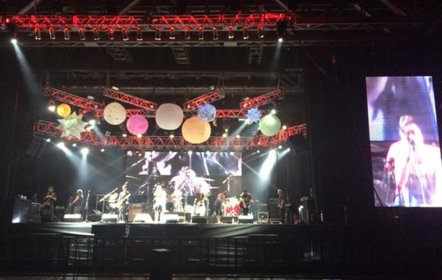 Don Osvaldo, durante la prueba de sonido en Plaza de la Música (Foto: @josedpalazzo) 
