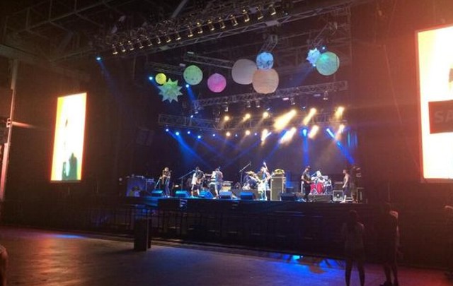 Don Osvaldo, durante la prueba de sonido en Plaza de la Música (Foto: @josedpalazzo) 
