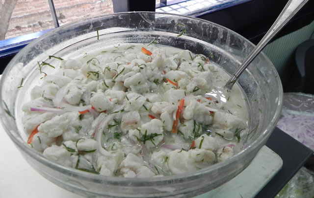 Toda la preparación a punto, antes de ser servida.