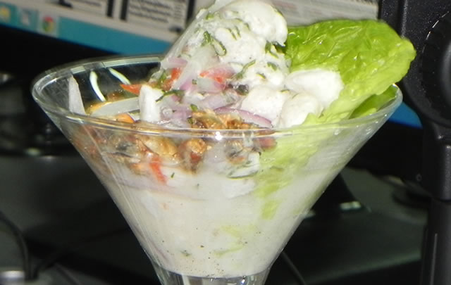 Una de las exquisitas copas que prepararon en Cadena 3.