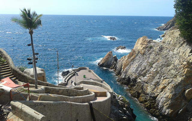 La Quebrada, lugar donde se tiran los famosos clavadistas de Acapulco.