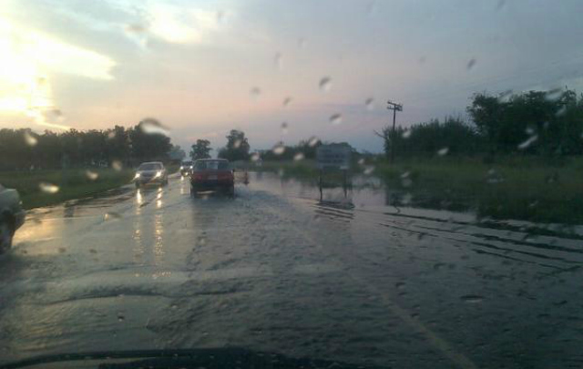 La ruta 19, entre San Francisco y Devoto (Foto Twitter: Gustavo Scarpetta).