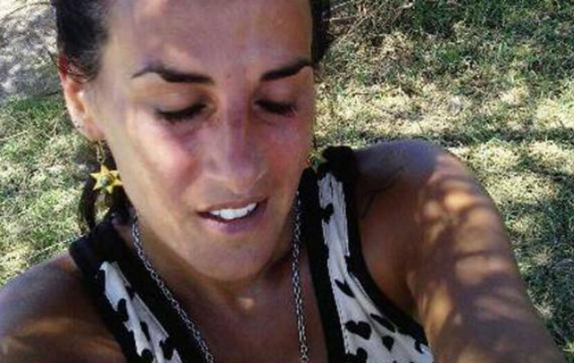 La última foto que se tomó Belén Castaña en la cima del cerro.