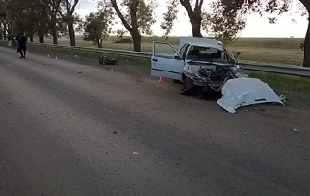 El choque se produjo a la altura del kilómetro 811 de la ruta 8. 