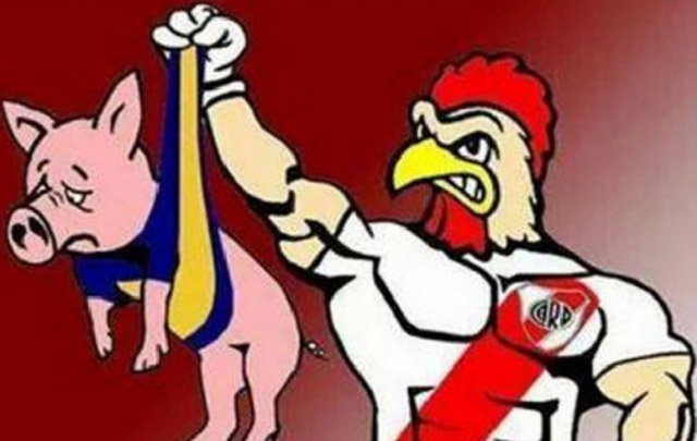 Las cargadas a los hinchas de Boca.