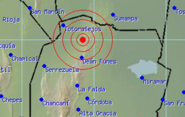 Sismo en Córdoba hoy.
