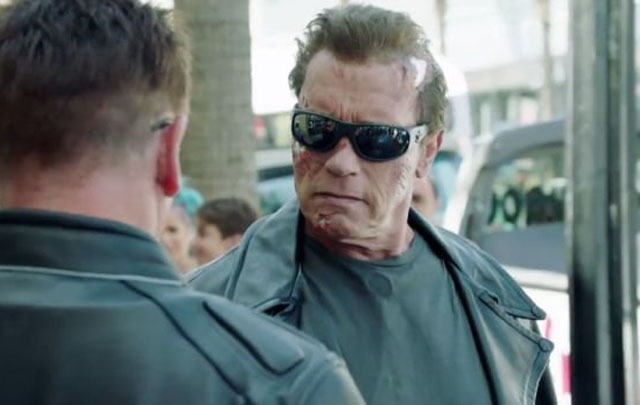 Schwarzenegger salió como ''Cyborg'' a las calles de Los Ángeles.