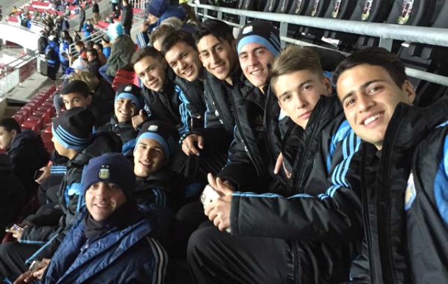 Los juveniles <i>sparrings</i> de la selección argentina.