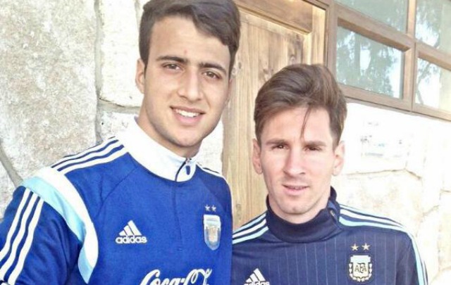 Bonansea y Messi, en la concentración de Argentina.