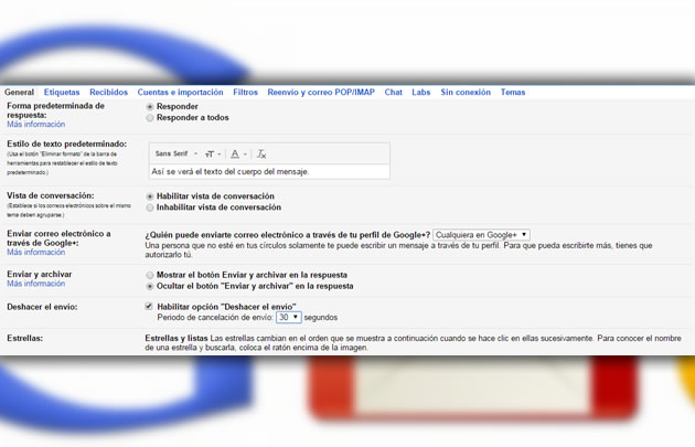 En la Configuración de la cuenta se puede elegir la opción.