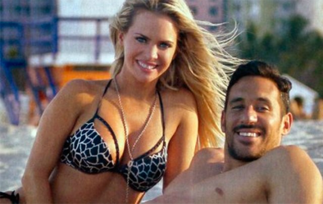 La pareja disfrutó de unos días en la playa.