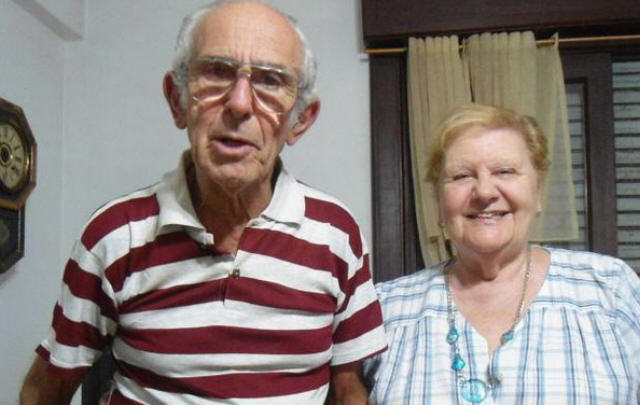 Ricardo Barreda con Berta, en los buenos tiempos.