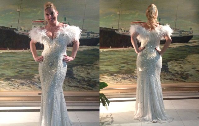 Una vez más, Celeste enamoró en el escenario del tango en La Falda.