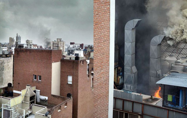 Vecinos de Nueva Córdoba alertaron por el incendio (Foto: @NicoMorandini)