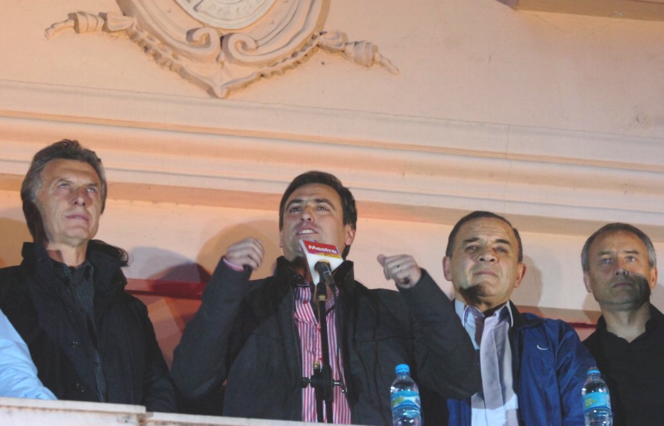 Mestre y Macri festejan en Casa Radical.