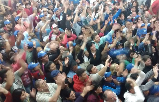 Unión por Córdoba festeja en Alta Gracia.