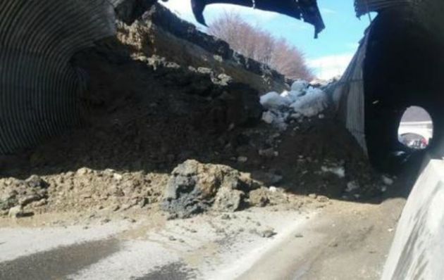 Derrumbe del túnel en Cerro Castor
