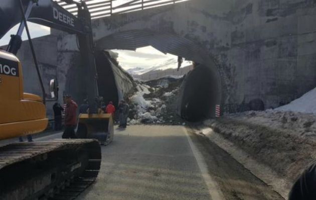 Derrumbe del túnel en Cerro Castor