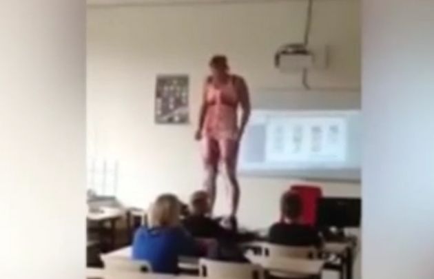Polémica por la maestra que se desnudó para dar una clase en Holanda.
