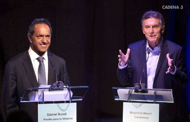 Habrá debate presidencial entre Scioli y Macri (Fotomontaje CADENA 3)