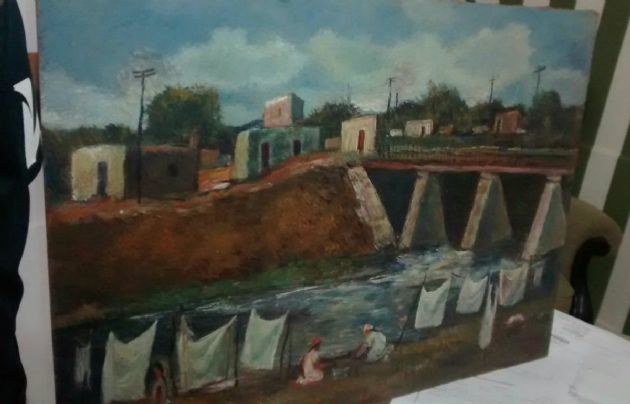 La obras de arte pertenecen al pintor Egidio Cerrito.