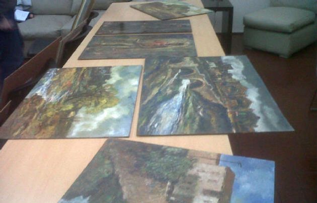 La obras de arte pertenecen al pintor Egidio Cerrito.