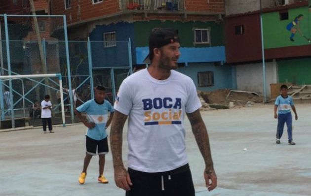David Beckham sorprendió a los vecinos de la villa 1-11-14.