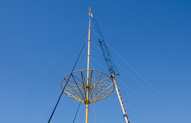 El árbol tendrá 200 líneas lumínicas que equivalen a 300 mil puntos multicolores.