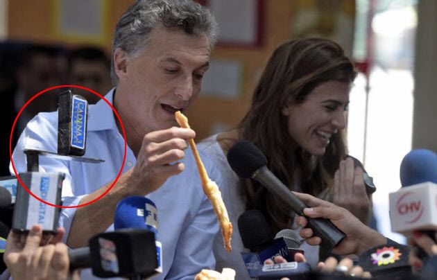 Orlando Morales se las ingenió para cubrir la votación de Macri.