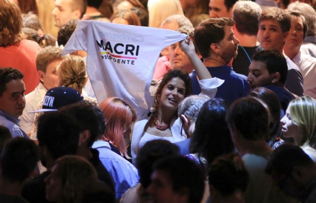 FOTO: Macri festejó en el búnker de Cambiemos.