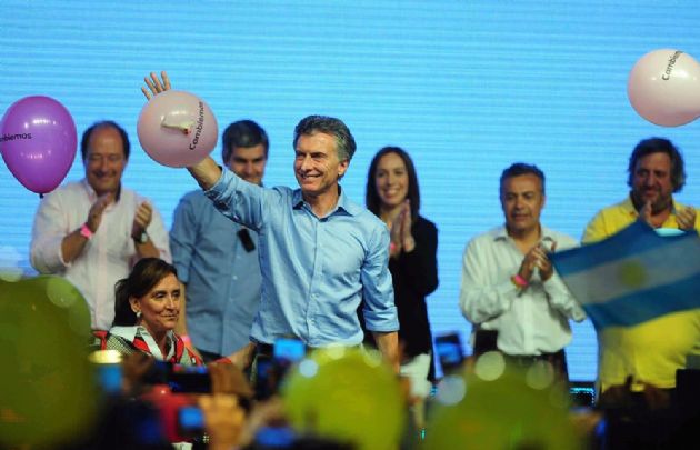 Macri festejó en el búnker de Cambiemos.