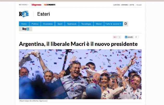El diario República de Italia también lo hizo.