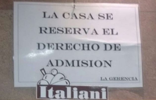 La heladería Italiani se reservó el derecho de admisión (Foto: Mdz)