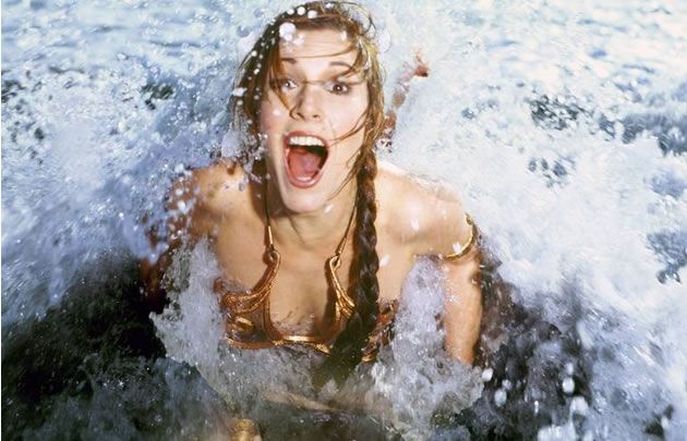 La princesa Leia en bikini.